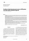 Research paper thumbnail of The effects of health education given by nurses to COPD patients on the daily oxygen concentrator usage time