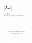 Research paper thumbnail of Análisis. Revista de investigación filosófica. 
Número monográfico sobre la filosofía de Ernst Tugendhat