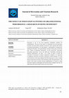 Research paper thumbnail of THE EFFECT OF INNOVATION ACTIVITIES ON ORGANIZATIONAL
PERFORMANCE: A RESEARCH ON HOTEL BUSINESSES