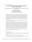 Research paper thumbnail of The Use of Plotagon to Enhance the English Writing Skill in Secondary School Students