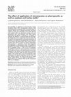 Research paper thumbnail of The effect of application of micromycetes on plant growth, as well as soybean and barley yields