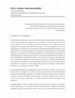 Research paper thumbnail of LA EDUCACIÓN COMO PRÁCTICA ÉTICO-EPISTÉMICA