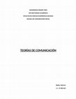 TEORIAS DE LA COMUNICACIÓN Cover Page