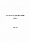 Environmental sustainability policy Cover Page