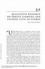 Research paper thumbnail of Qualitative research on civic outcomes and service-learning.