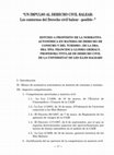 «Un impulso al Derecho Civil Balear: los contornos del Derecho Civil Balear 'posible': Estudio a propósito de la normativa autonómica en materia de Derecho de Consumo y del Turismo». Cover Page