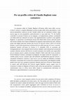 Research paper thumbnail of Per un profilo critico di Claudio Baglioni come cantautore.pdf