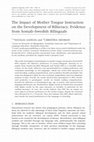 The impact of mother tongue instruction on the development of biliteracy: Evidence from Somali-Swedish bilinguals Cover Page