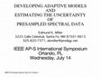 Research paper thumbnail of Presentation-Developing Adaptive Models & Estimating the Uncertainty of Presampled Spectral Data.pdf