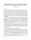 Research paper thumbnail of Loialitatea constituțională -  Respectarea  cerințelor constituționale privind protecția informațiilor clasificate de către autoritățile publice în Republica Cehă