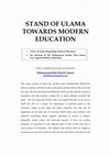 Research paper thumbnail of Stand of Ulama Towards Modern Education.pdf