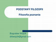 Research paper thumbnail of PODSTAWY FILOZOFII cz.2