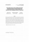 Research paper thumbnail of A descriptive study of early childhood education steering documents in Finland, Sweden and Australia around language immersion programmes