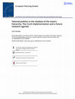 Research paper thumbnail of Tailored polities in the shadow of the state’s hierarchy. The CLLD implementation and a future research agenda