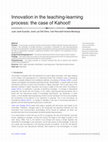 Research paper thumbnail of Innovation in the teaching-learning process: the case of Kahoot!