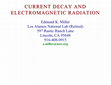 Research paper thumbnail of Presentation-CURRENT DECAY AND ELECTROMAGNETIC RADIATION.pdf