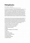 Research paper thumbnail of Metaphysics AN INTRODUCTION AND REVIEW.docx