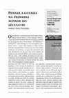 Research paper thumbnail of António HORTA FERNANDES reseña la obra de D. ALEGRE, M. ALONSO y J. RODRIGO (eds.), "Europa desgarrada: guerra, ocupación y violencia 1900-1950" - Pensar a guerra na primeira metade do século XX -