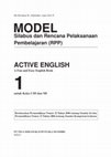 MODEL PT TIGA SERANGKAI PUSTAKA MANDIRI SOLO Berdasarkan Permendiknas Nomor 22 Tahun 2006 tentang Standar Isi dan Permendiknas Nomor 23 Tahun 2006 tentang Standar Kompetensi Lulusan ACTIVE ENGLISH Silabus dan Rencana Pelaksanaan Pembelajaran (RPP Cover Page