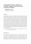 Communities of practice: Identity in a workplace English for Specific Purposes classroom in Thailand Cover Page