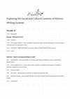 Research paper thumbnail of M.-L. Nosch & A. Ulanowska, Materiality of the Cretan Hieroglyphic Script. Textile production-related forms of the Hieroglyphic signs on seals and sealings from Middle Bronze Age Crete,  14-16 March 2019 Cambridge, abstract and programme download