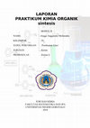 Laporan organik sintesis modul 2 pembuat Cover Page