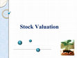 Stock Valuation Cover Page