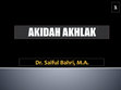 . (Akidah Akhlak) Pengantar Umum Akidah Akhlak Cover Page