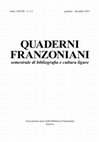 Research paper thumbnail of L'apparato genovese per la beatificazione di Alessandro Sauli (1741): nuovi documenti per una 'solennite magnifique', in "Quaderni Franzoniani", n. 18, 2015 (ma 2019), pp. 159-222.