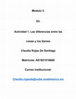 Modulo 3. S3. Actividad 1. Las diferencias entre las cosas y los bienes Cover Page