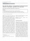 More than Data Collectors: A Systematic Review of the Environmental Outcomes of Youth Inquiry Approaches in the United States Cover Page