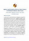 Research paper thumbnail of I IBER-LAB INTERNATIONAL DOCTORAL SUMMER SCHOOL GRANADA "Lengua española y adquisición & Literatura y crítica cultural"