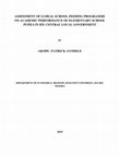 Research paper thumbnail of ASSESSMENT OF O-MEAL SCHOOL FEEDING PROGRAMME ON ACADEMIC PERFORMANCE OF ELEMENTARY SCHOOL PUPILS IN IFE CENTRAL LOCAL GOVERNMENT