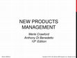 NEW PRODUCTS MANAGEMENT Cover Page