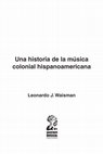 Una historia de la música colonial hispanoamericana - introduccion Cover Page