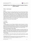 Research paper thumbnail of Kuchicheb Festival: The Challenges of Cultural Genocide in Nigeria's Takum Chiefdom