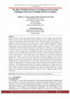 Research paper thumbnail of The Role of Political Science in Tackling Socio-Economic Challenges in the Face of Falling Oil Price in Nigeria