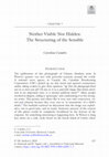 Research paper thumbnail of Neither visible nor hidden: The structuring of the Sensible