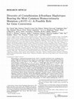 Diversity of cystathionine β-synthase haplotypes bearing the most common homocystinuria mutation c.833T>C: a possible role for gene conversion Cover Page