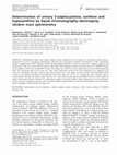 Determination of urinaryS-sulphocysteine, xanthine and hypoxanthine by liquid chromatography-electrospray tandem mass spectrometry Cover Page