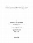 Preliminary assessment of existing experimental data for validation ofreactor physics codes and data for NGNP design and analysis Cover Page