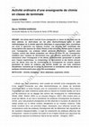 Research paper thumbnail of Activité ordinaire d’une enseignante de chimie en classe de terminale