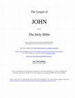 Research paper thumbnail of The Gospel of JOHN