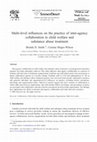 Multilevel influences on the practice of inter-agency collaboration in child welfare and substance abuse treatment Cover Page