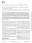 Pharmacokinetics of Ertapenem in Critically Ill Patients Receiving Continuous Venovenous Hemodialysis or Hemodiafiltration Cover Page