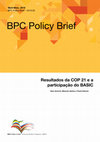 BPC Policy Brief Resultados da COP 21 e a participação do BASIC Cover Page