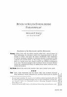 Research paper thumbnail of Büyük ve Küçük Evrenlerdeki Paradokslar (Howard P. Kainz)