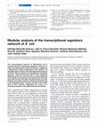 Modular analysis of the transcriptional regulatory network of E. coli Cover Page