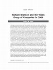 Richard Branson and the Virgin Group of Companies in 2004 Cover Page