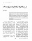 Research paper thumbnail of Predictors of Coping with Work Stress: The Influences of Sex, Gender Role, Social Desirability, and Locus of Control